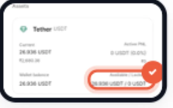 CoinDCX Futures assets showing available USDT